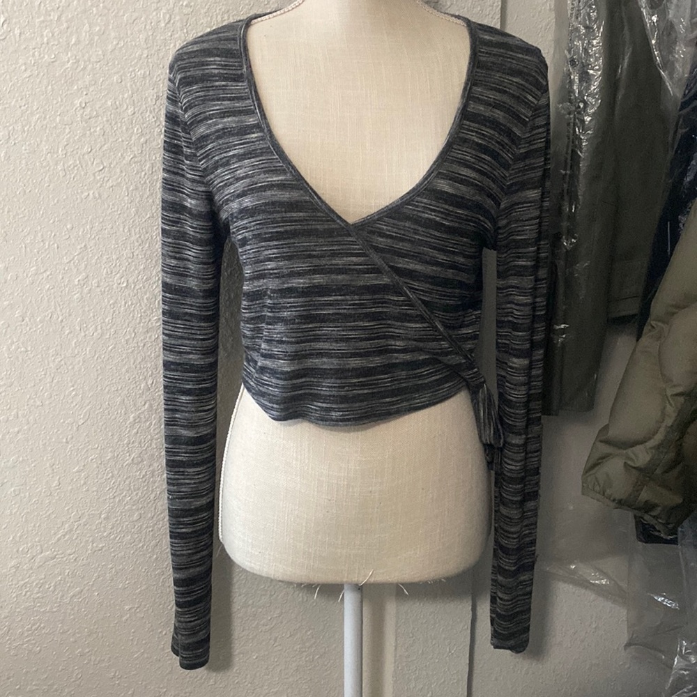 Topshop Surplice Crop Top